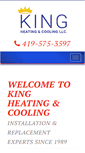 Mobile Screenshot of kingheatingandcooling.com